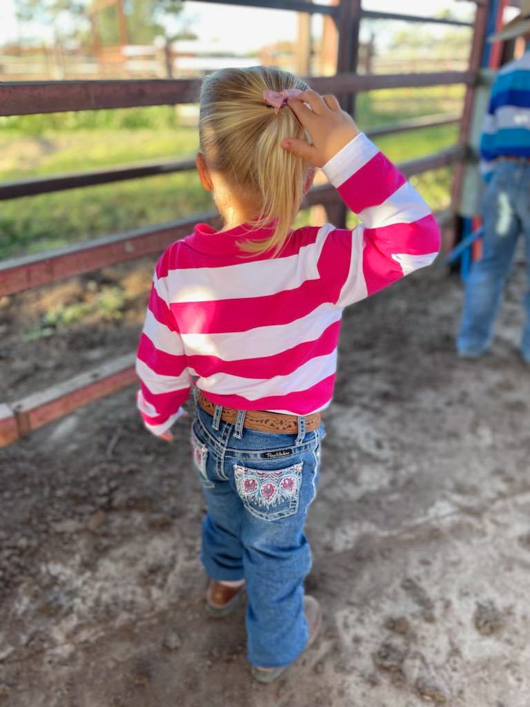 Girls Long Sleeve Polo